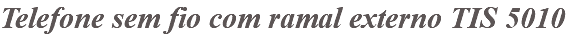 Telefone sem fio com ramal externo TIS 5010